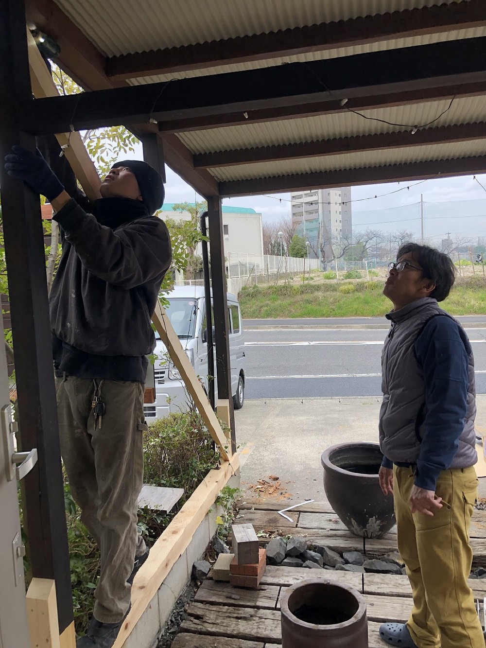 颯太君、白井君にも見守られております笑