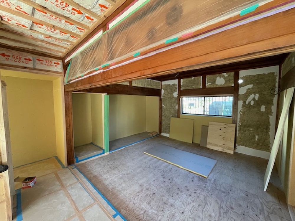 プラスターボード施工