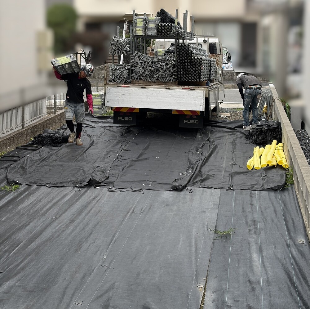 足場架け