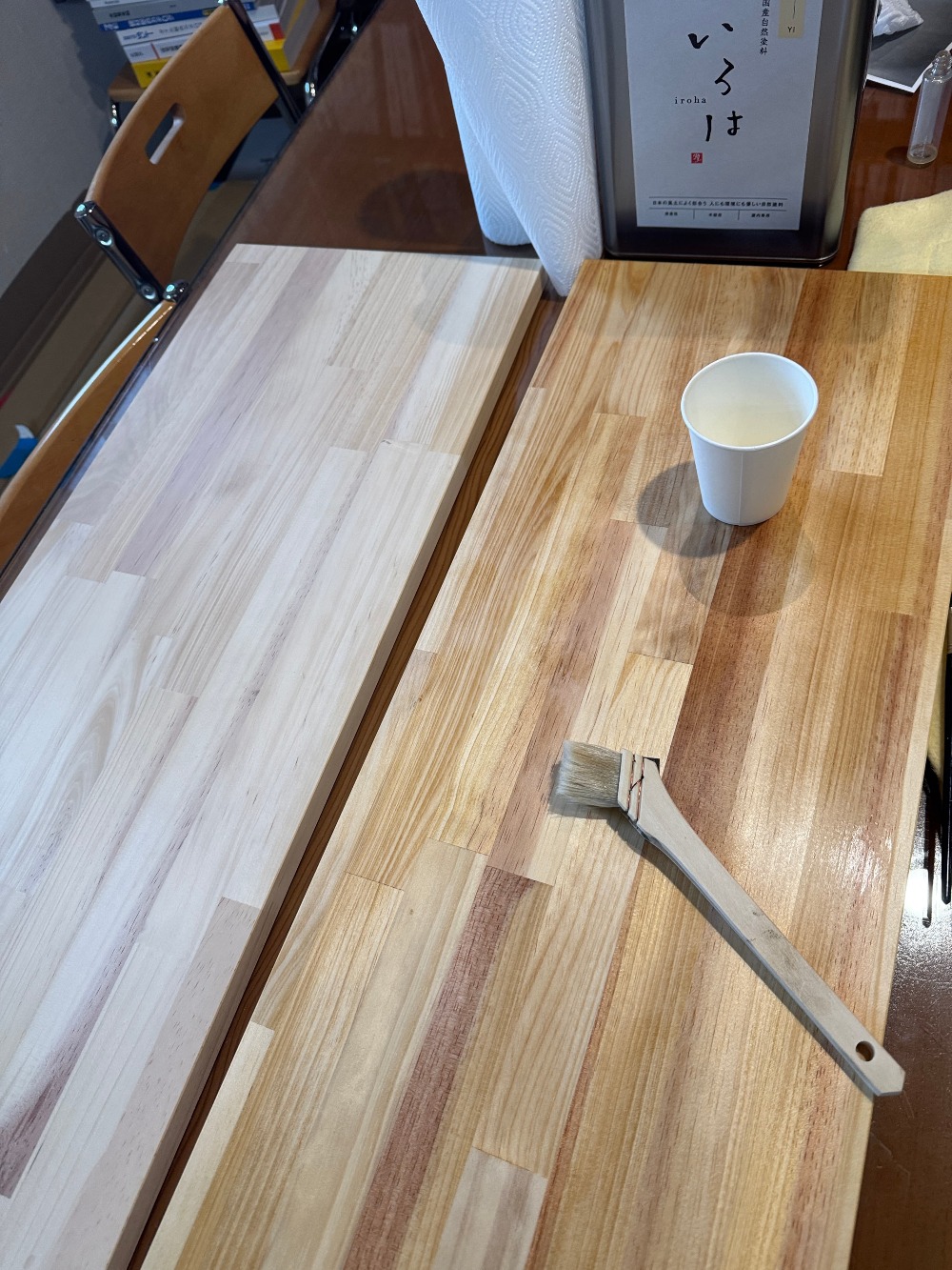 自然塗料「いろは」クリア仕上げ