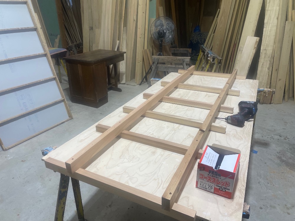 木製面格子加工