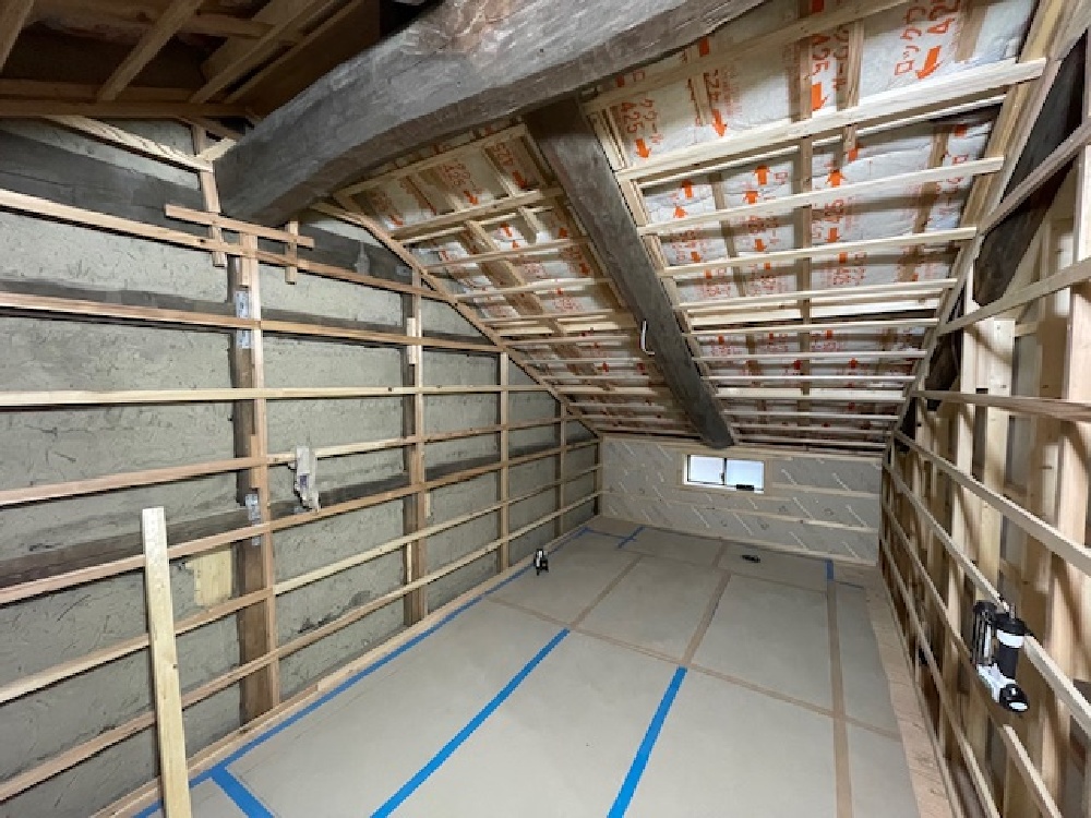 壁下地施工完了