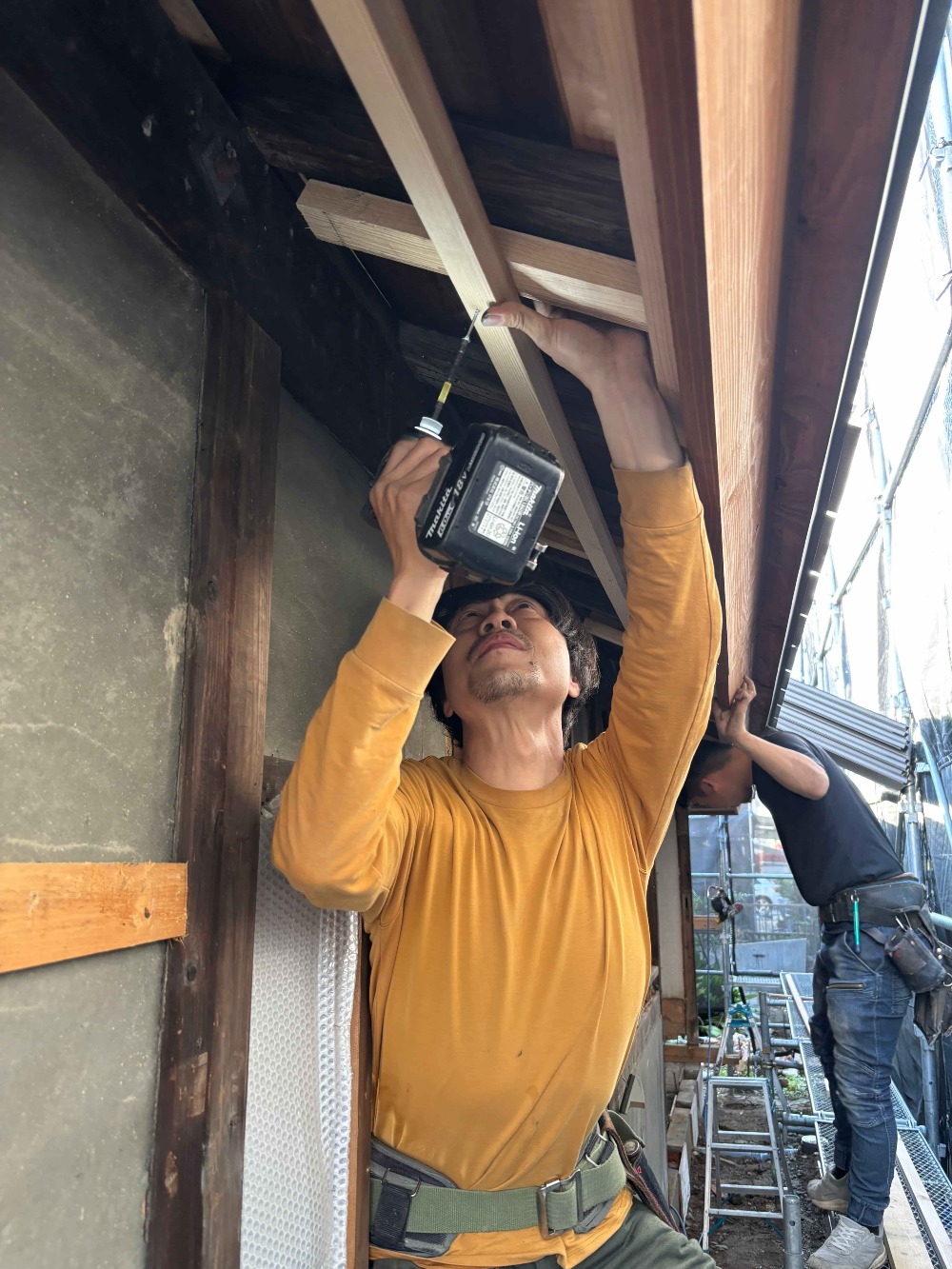 軒天下地を開始しました