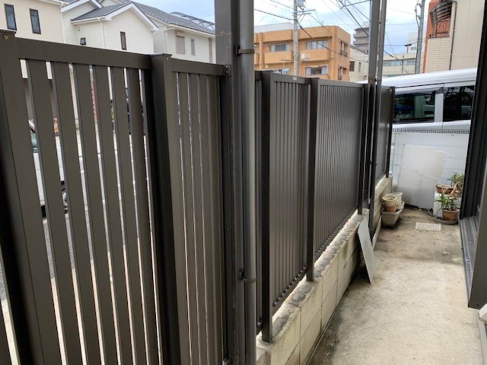 アルミフェンス完了しました