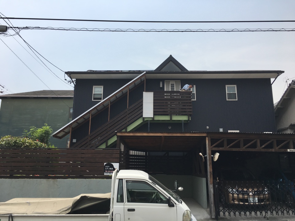 外階段・屋根新設