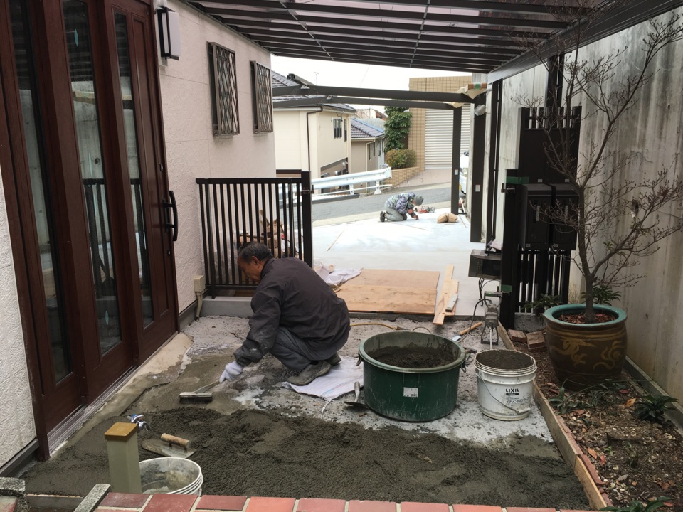仕上げ工事の二人！