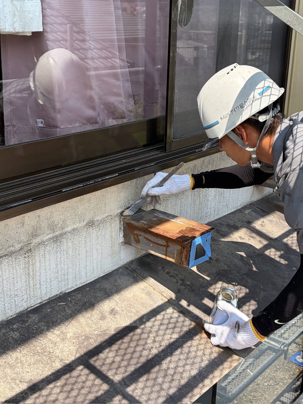 コーキング作業