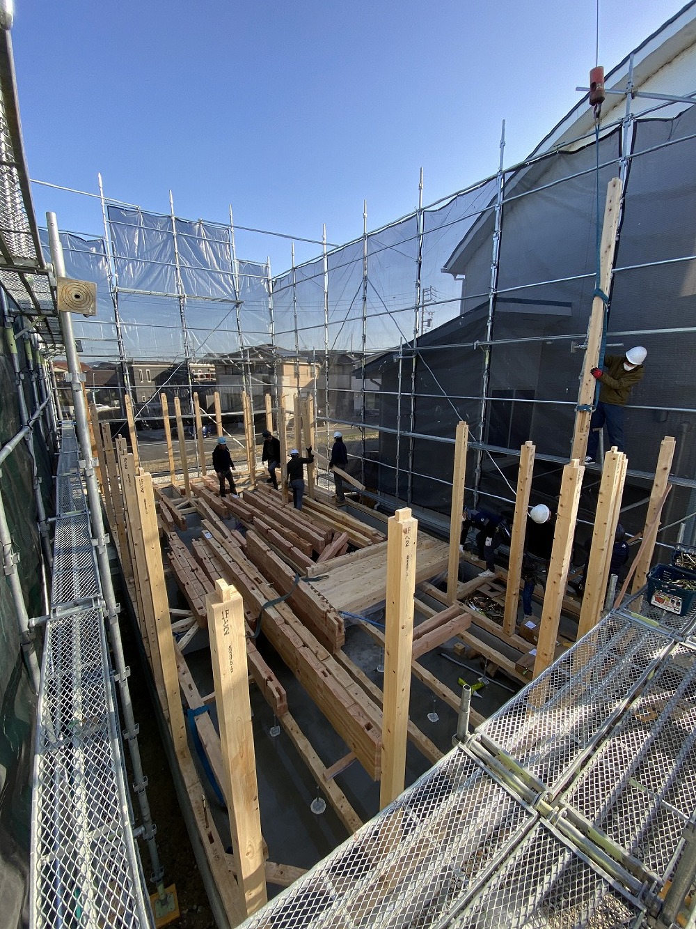 素晴らしい天気の中で、建舞ができました。感謝です！