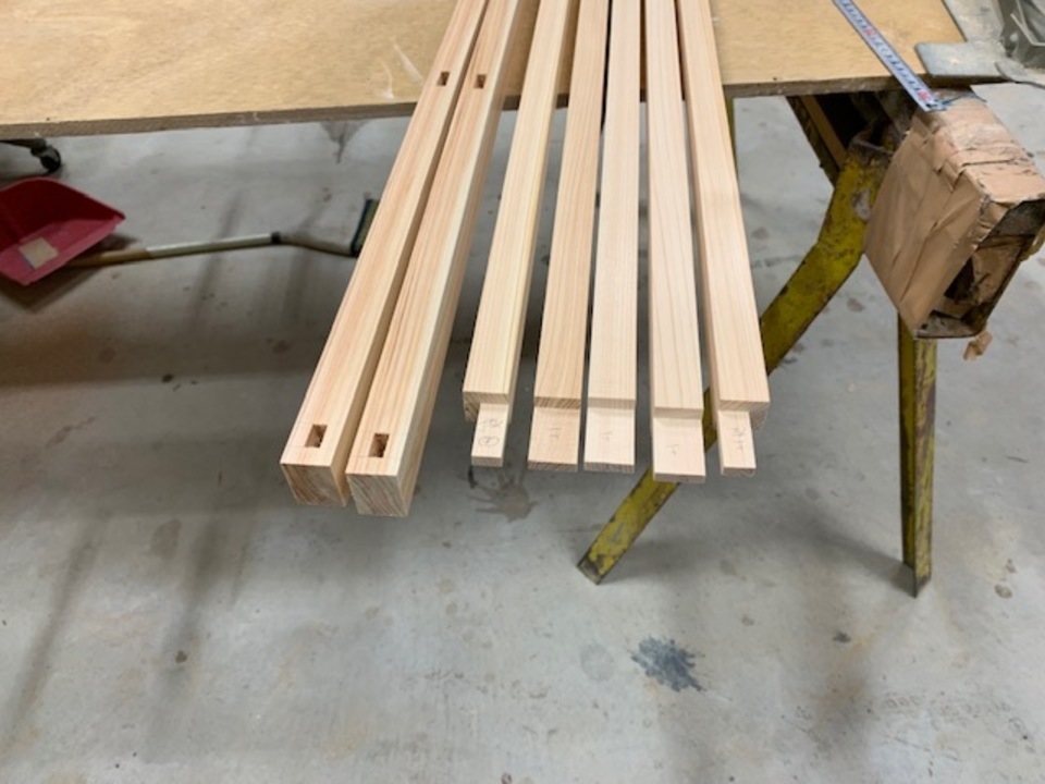 木製戸袋・鏡板竿ほぞ穴