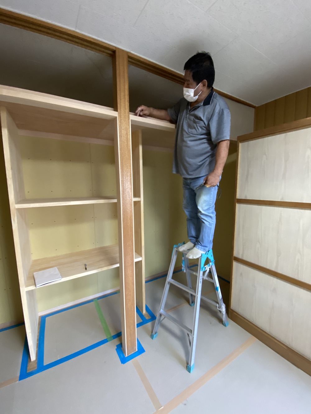 （I様邸）寸法取りに来たナガセ建具さん
