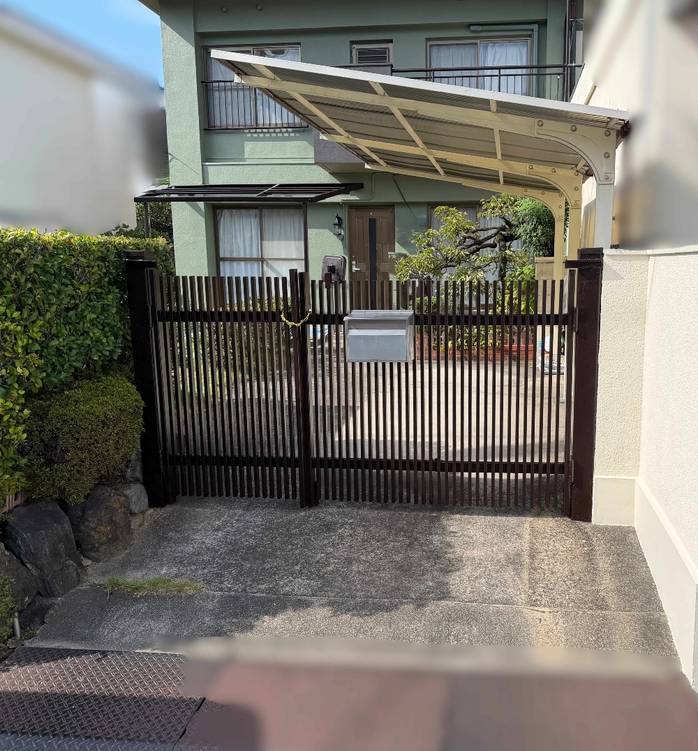 門扉と塀の塗装完了