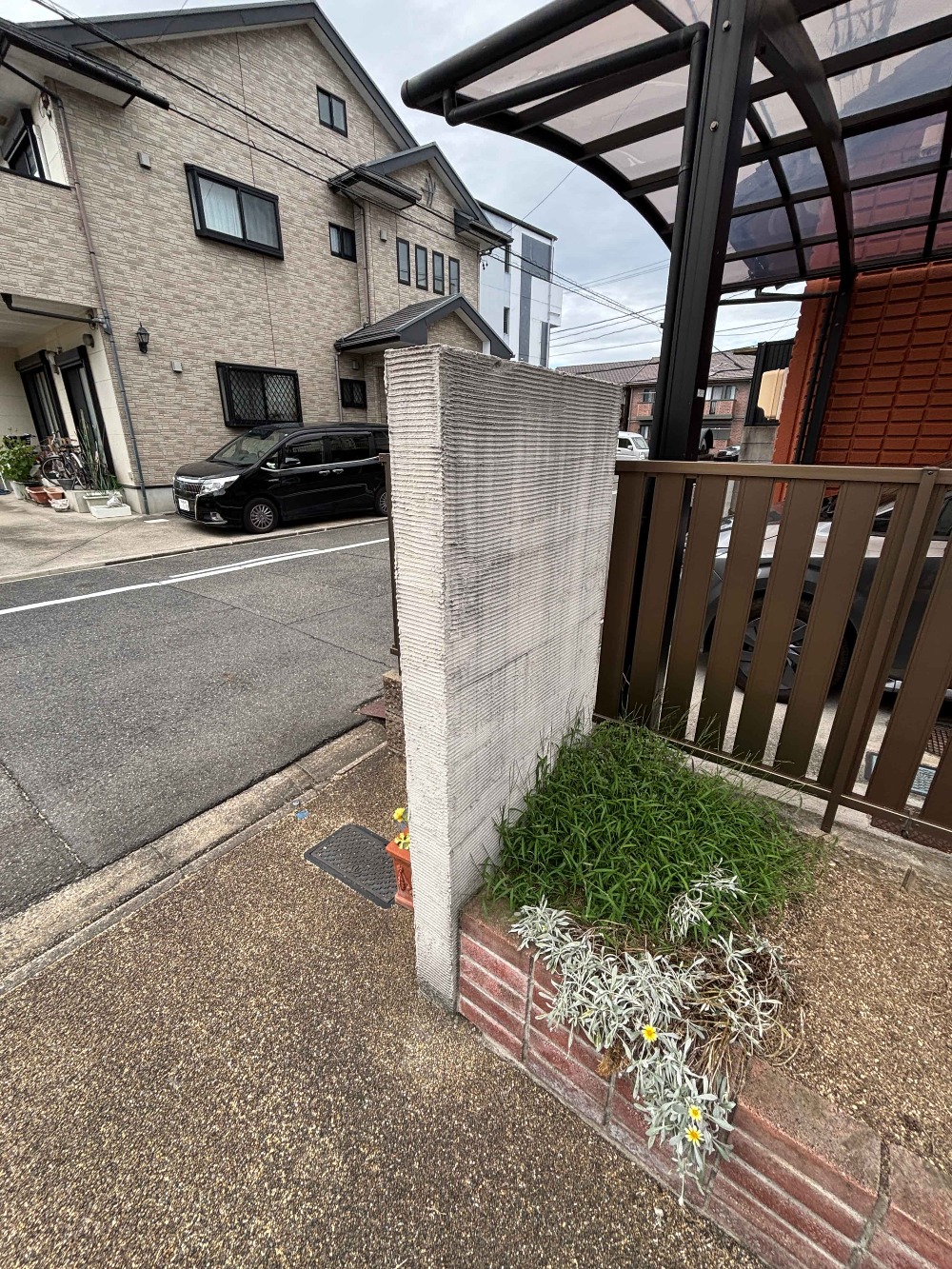 門柱の塗装工事