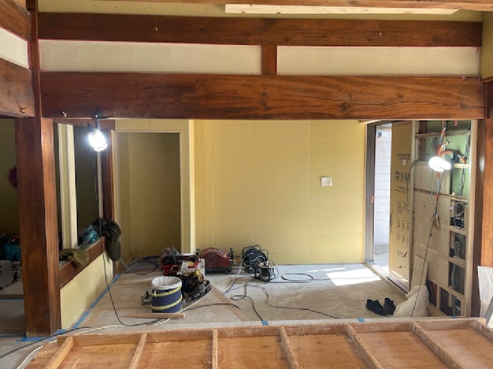 プラスターボード施工