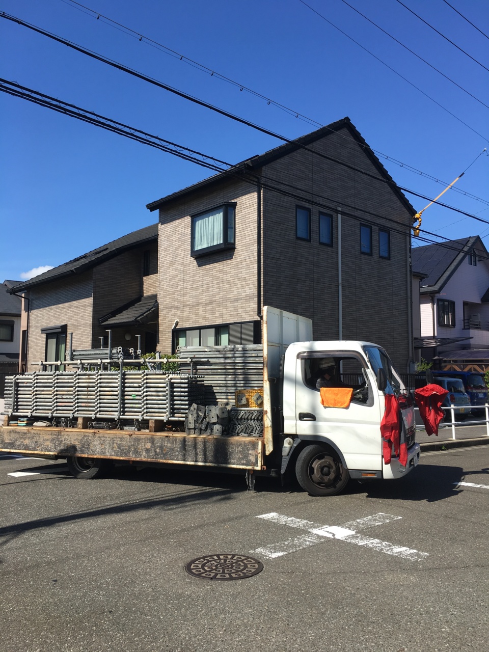 今日から外装工事開始です！よろしくお願いします。