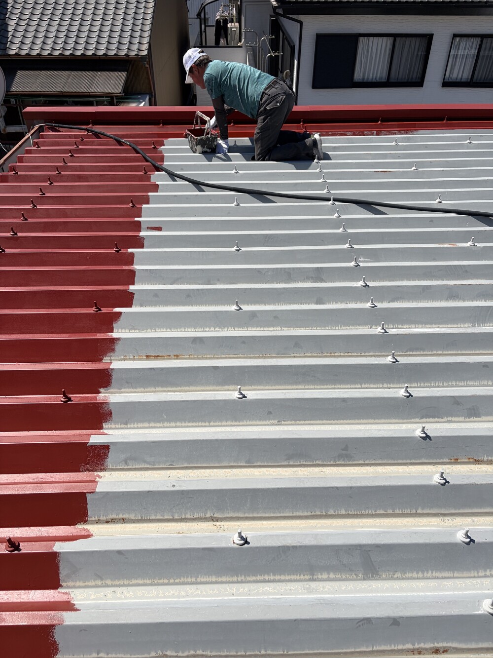 屋根の錆止め塗装