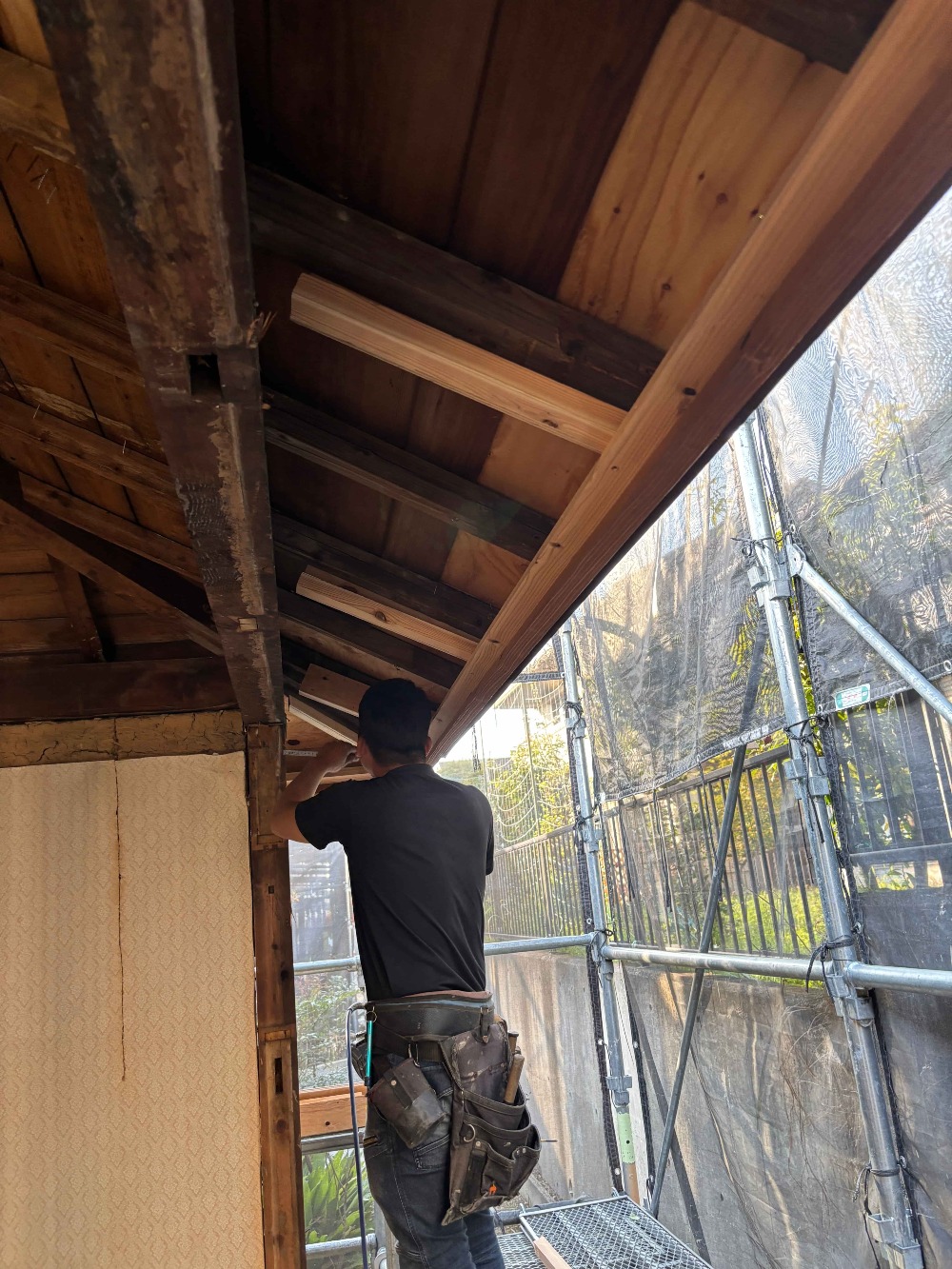 軒天下地を開始しました