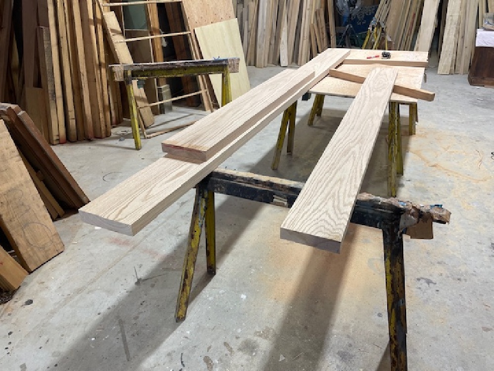 オーク材框づくり