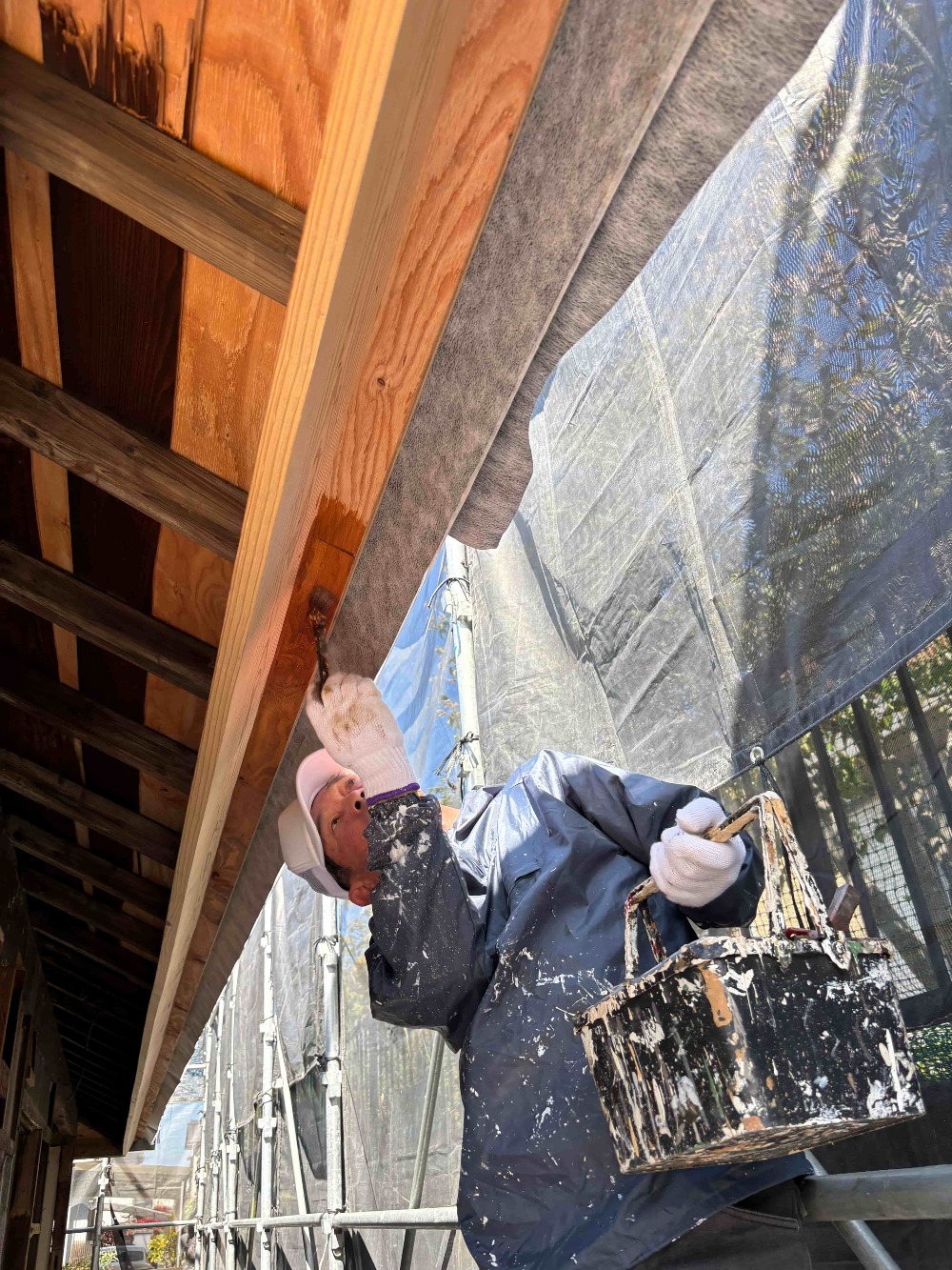 破風・柿渋塗装