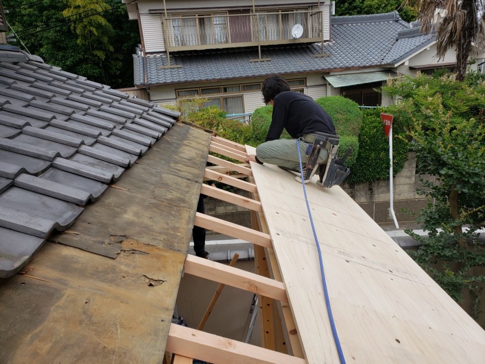 増築部の建込みをしました