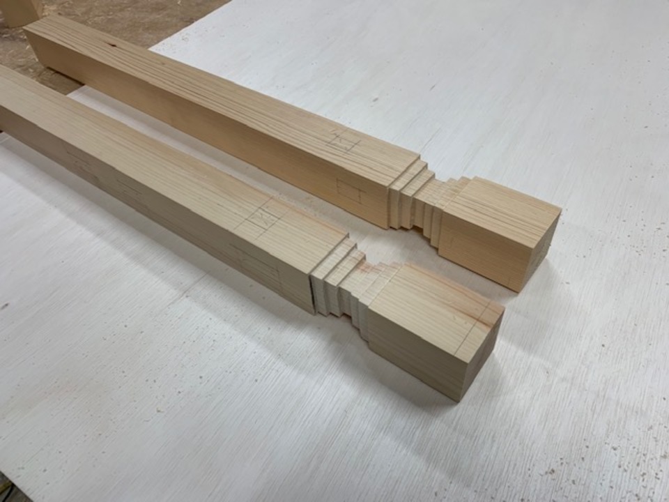 木製肘掛窓手すりの作成