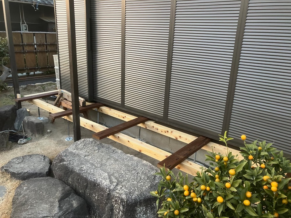 ウッドデッキ施工