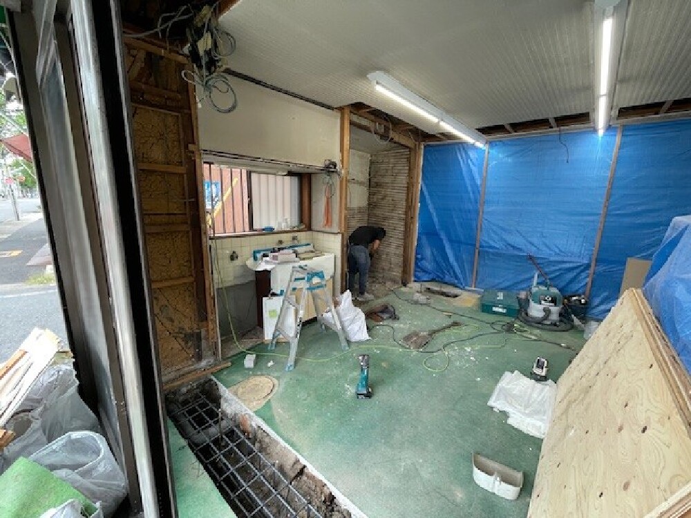 鉄筋施工中