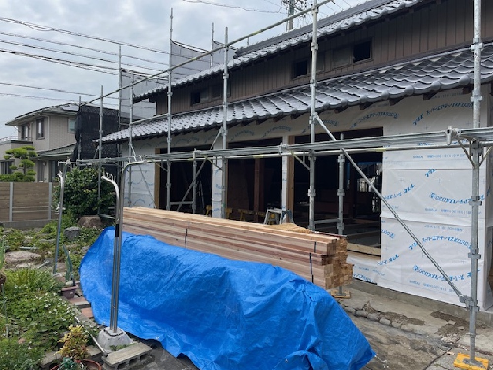透湿シート施工完了