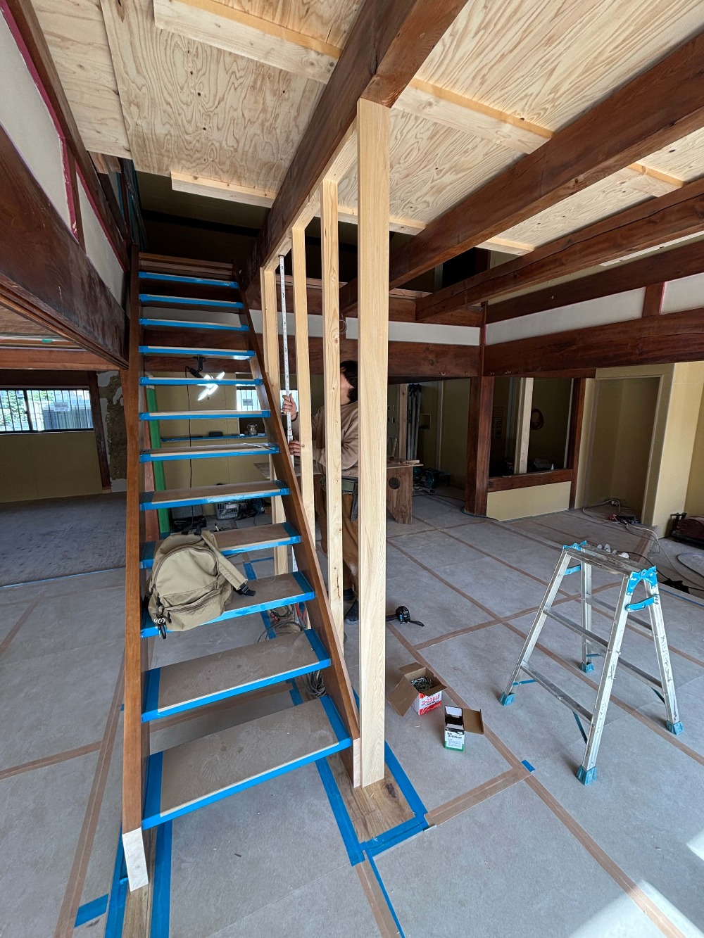 下地を進めて行く寺やん