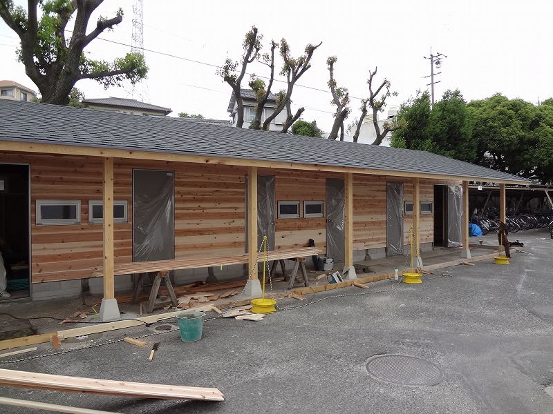 昭和高校　部室　クラブハウス　リノベーション　リフォーム　改装　名古屋市　天白区　松美建設