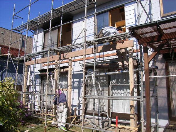 ﾊﾞﾙｺﾆを作成しています！　名古屋市昭和区　戸建/2世帯ﾘﾉﾍﾞｰｼｮﾝ