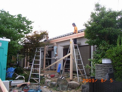 春日井市　民家ﾘﾉﾍﾞｰｼｮﾝ　建舞　建込みが進みます